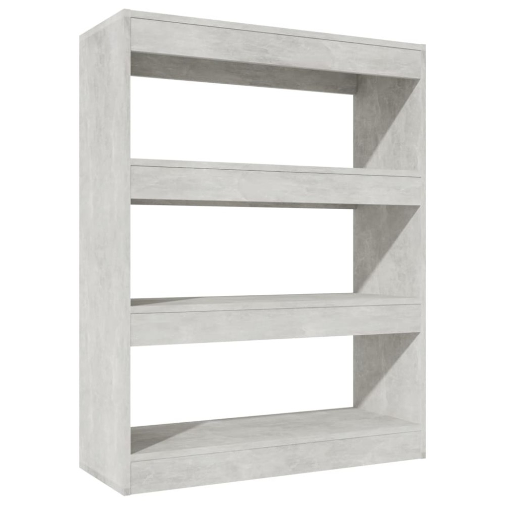 vidaXL Bibliotecă/Separator cameră gri beton 80x30x103cm lemn compozit