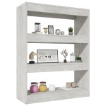 vidaXL Bibliotecă/Separator cameră gri beton 80x30x103cm lemn compozit