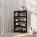 vidaXL Bibliotecă/Separator cameră, negru, 80x30x135 cm, PAL vidaXL Bibliotecă/Separator cameră, negru, 80x30x135 cm, PAL