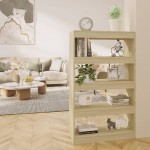 vidaXL Bibliotecă/Separator cameră, stejar sonoma, 80x30x135 cm, PAL vidaXL Bibliotecă/Separator cameră, stejar sonoma, 80x30x135 cm, PAL