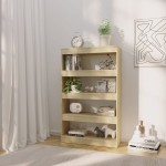 vidaXL Bibliotecă/Separator cameră, stejar sonoma, 80x30x135 cm, PAL vidaXL Bibliotecă/Separator cameră, stejar sonoma, 80x30x135 cm, PAL