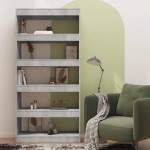 vidaXL Bibliotecă/Separator cameră, gri beton, 80x30x166 cm, PAL