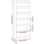 vidaXL Bibliotecă/Separator cameră, stejar sonoma, 80x30x198 cm, PAL vidaXL Bibliotecă/Separator cameră, stejar sonoma, 80x30x198 cm, PAL