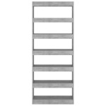 vidaXL Bibliotecă/Separator cameră, gri beton, 80x30x198 cm, PAL vidaXL Bibliotecă/Separator cameră, gri beton, 80x30x198 cm, PAL