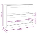vidaXL Bibliotecă/Separator cameră, alb, 100x30x72 cm