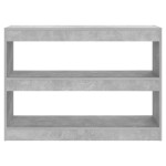 vidaXL Bibliotecă/Separator cameră, gri beton, 100x30x72 cm