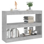 vidaXL Bibliotecă/Separator cameră, gri beton, 100x30x72 cm