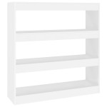 vidaXL Bibliotecă/Separator cameră, alb, 100x30x103 cm
