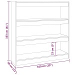 vidaXL Bibliotecă/Separator cameră, stejar sonoma, 100x30x103 cm vidaXL Bibliotecă/Separator cameră, stejar sonoma, 100x30x103 cm