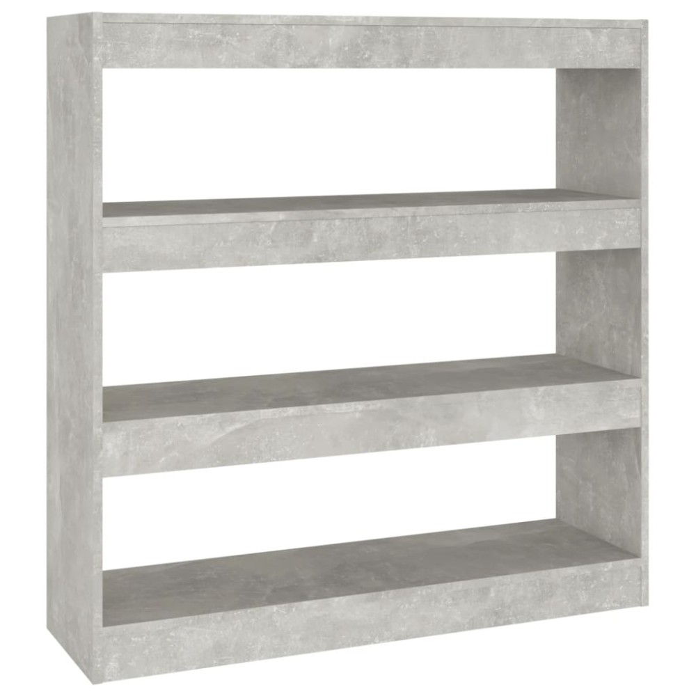 vidaXL Bibliotecă/Separator cameră, gri beton, 100x30x103 cm