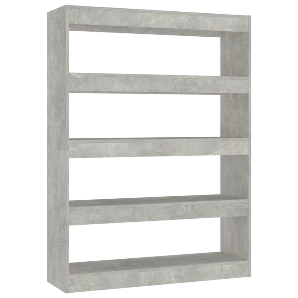 vidaXL Bibliotecă/Separator cameră, gri beton, 100x30x135 cm