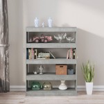 vidaXL Bibliotecă/Separator cameră, gri beton, 100x30x135 cm