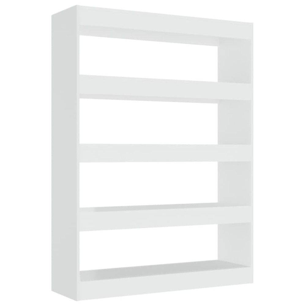 vidaXL Bibliotecă/Separator cameră, alb extralucios, 100x30x135 cm