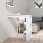vidaXL Masă bar de perete, alb, 102x45x103,5 cm, lemn compozit vidaXL Masă bar de perete, alb, 102x45x103,5 cm, lemn compozit