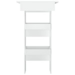 vidaXL Masă bar de perete, alb, 102x45x103,5 cm, lemn compozit vidaXL Masă bar de perete, alb, 102x45x103,5 cm, lemn compozit