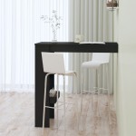 vidaXL Masă bar de perete, negru, 102x45x103,5 cm, lemn compozit