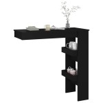 vidaXL Masă bar de perete, negru, 102x45x103,5 cm, lemn compozit