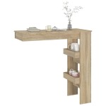 vidaXL Masă bar de perete stejar sonoma 102x45x103,5 cm lemn compozit