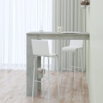 vidaXL Masă bar de perete gri beton 102x45x103,5 cm lemn compozit vidaXL Masă bar de perete gri beton 102x45x103,5 cm lemn compozit