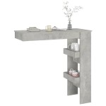 vidaXL Masă bar de perete gri beton 102x45x103,5 cm lemn compozit vidaXL Masă bar de perete gri beton 102x45x103,5 cm lemn compozit