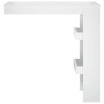 vidaXL Masă bar de perete alb extralucios 102x45x103,5cm lemn compozit vidaXL Masă bar de perete alb extralucios 102x45x103,5cm lemn compozit