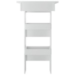 vidaXL Masă bar de perete alb extralucios 102x45x103,5cm lemn compozit vidaXL Masă bar de perete alb extralucios 102x45x103,5cm lemn compozit