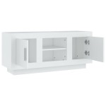 vidaXL Comodă TV, alb, 102x35x45 cm, lemn prelucrat