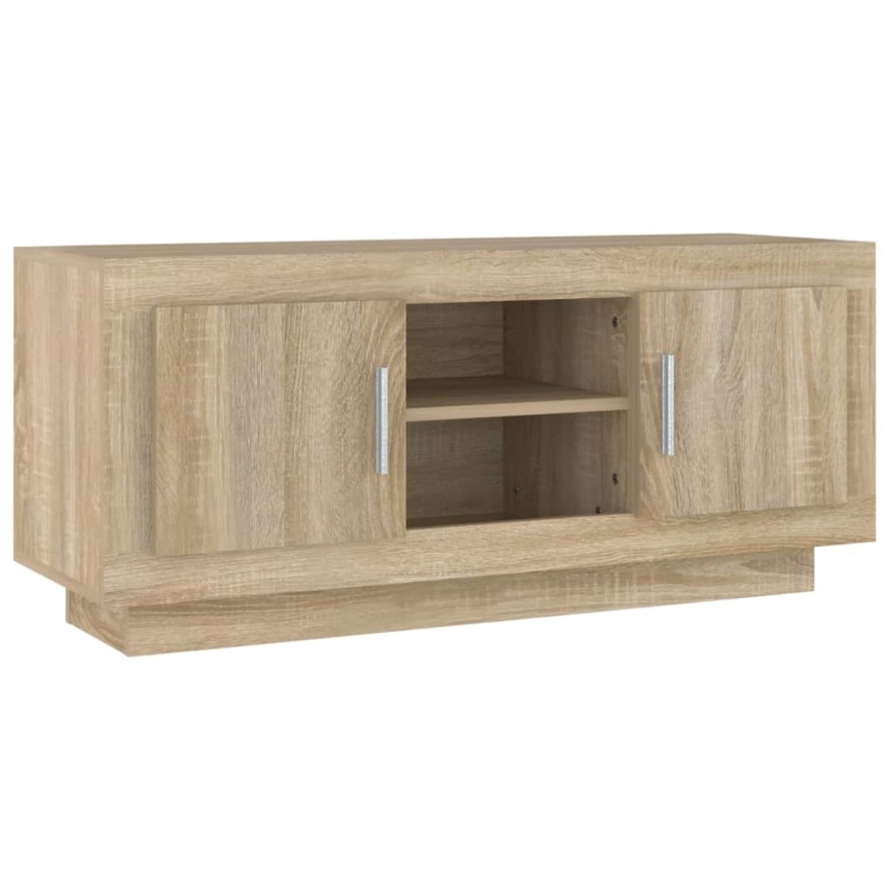 vidaXL Comodă TV, stejar sonoma, 102x35x45 cm, lemn prelucrat