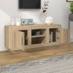 vidaXL Comodă TV, stejar sonoma, 102x35x45 cm, lemn prelucrat vidaXL Comodă TV, stejar sonoma, 102x35x45 cm, lemn prelucrat