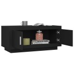 vidaXL Măsuță de cafea, negru, 102x50x45 cm, lemn prelucrat vidaXL Măsuță de cafea, negru, 102x50x45 cm, lemn prelucrat