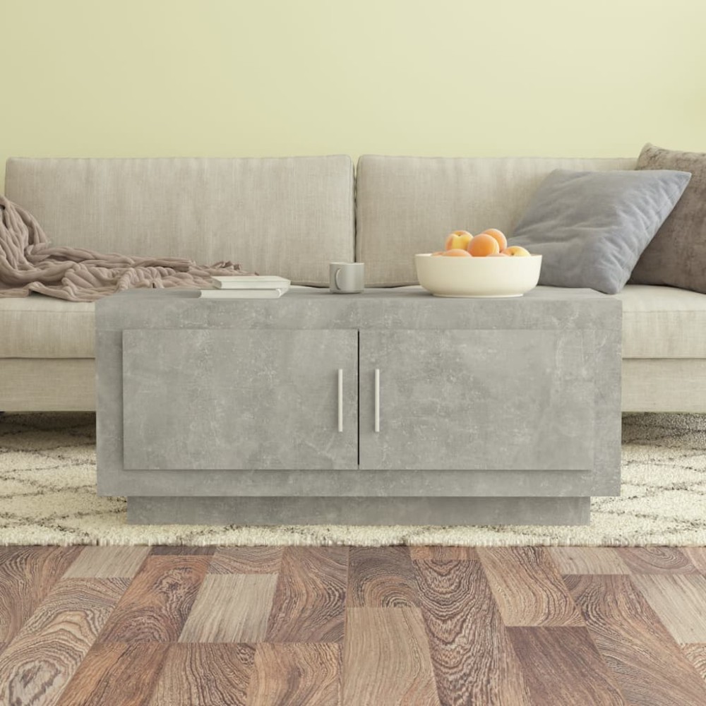vidaXL Măsuță de cafea, gri beton, 102x50x45 cm, lemn prelucrat