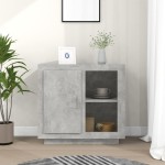 vidaXL Dulap, gri beton, 80x40x75 cm vidaXL Dulap, gri beton, 80x40x75 cm