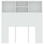 vidaXL Tăblie de pat cu dulap, alb, 100x19x103,5 cm