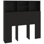 vidaXL Tăblie de pat cu dulap, negru, 100x19x103,5 cm vidaXL Tăblie de pat cu dulap, negru, 100x19x103,5 cm