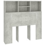 vidaXL Tăblie de pat cu dulap, gri beton, 100x19x103,5 cm