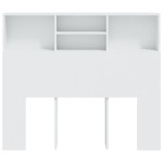 vidaXL Tăblie de pat cu dulap, alb, 120x19x103,5 cm vidaXL Tăblie de pat cu dulap, alb, 120x19x103,5 cm
