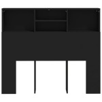 vidaXL Tăblie de pat cu dulap, negru, 120x19x103,5 cm vidaXL Tăblie de pat cu dulap, negru, 120x19x103,5 cm