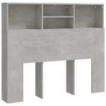 vidaXL Tăblie de pat cu dulap, gri beton, 120x19x103,5 cm vidaXL Tăblie de pat cu dulap, gri beton, 120x19x103,5 cm