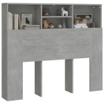 vidaXL Tăblie de pat cu dulap, gri beton, 120x19x103,5 cm vidaXL Tăblie de pat cu dulap, gri beton, 120x19x103,5 cm