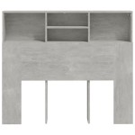vidaXL Tăblie de pat cu dulap, gri beton, 120x19x103,5 cm vidaXL Tăblie de pat cu dulap, gri beton, 120x19x103,5 cm