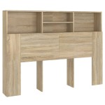 vidaXL Tăblie de pat cu dulap, stejar sonoma, 140x19x103,5 cm vidaXL Tăblie de pat cu dulap, stejar sonoma, 140x19x103,5 cm