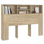 vidaXL Tăblie de pat cu dulap, stejar sonoma, 140x19x103,5 cm vidaXL Tăblie de pat cu dulap, stejar sonoma, 140x19x103,5 cm