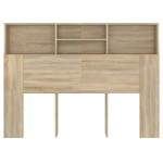 vidaXL Tăblie de pat cu dulap, stejar sonoma, 140x19x103,5 cm vidaXL Tăblie de pat cu dulap, stejar sonoma, 140x19x103,5 cm