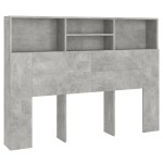 vidaXL Tăblie de pat cu dulap, gri beton, 140x19x103,5 cm vidaXL Tăblie de pat cu dulap, gri beton, 140x19x103,5 cm