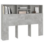 vidaXL Tăblie de pat cu dulap, gri beton, 140x19x103,5 cm vidaXL Tăblie de pat cu dulap, gri beton, 140x19x103,5 cm