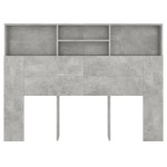 vidaXL Tăblie de pat cu dulap, gri beton, 140x19x103,5 cm vidaXL Tăblie de pat cu dulap, gri beton, 140x19x103,5 cm