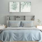 vidaXL Tăblie de pat cu dulap, gri beton, 160x19x103,5 cm vidaXL Tăblie de pat cu dulap, gri beton, 160x19x103,5 cm