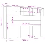 vidaXL Tăblie de pat cu dulap, gri beton, 160x19x103,5 cm vidaXL Tăblie de pat cu dulap, gri beton, 160x19x103,5 cm