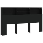 vidaXL Tăblie de pat cu dulap, negru, 180x19x103,5 cm vidaXL Tăblie de pat cu dulap, negru, 180x19x103,5 cm