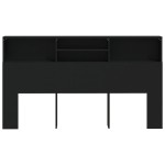 vidaXL Tăblie de pat cu dulap, negru, 180x19x103,5 cm vidaXL Tăblie de pat cu dulap, negru, 180x19x103,5 cm